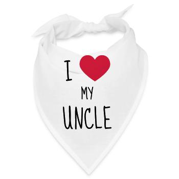 Onkel / Tante / Vetter / Cousin / Kusine - Bandana - Weiß - Vorne