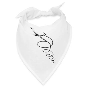 Segelflieger Thermik - Bandana - Weiß - Vorne