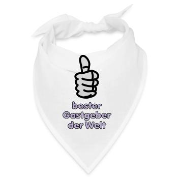 Vektorgrafik bester Gastgeber der Welt - Bandana - Weiß - Vorne