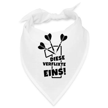 dartpfeile dartsport humor - Bandana - Weiß - Vorne