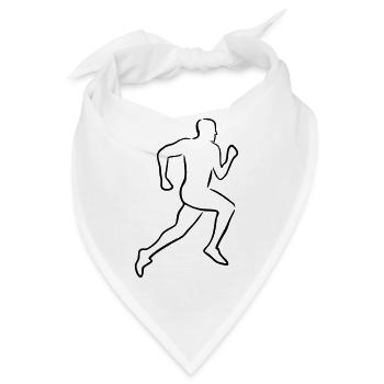 Läufer, Laufen - Bandana - Weiß - Vorne