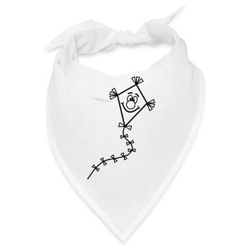 Einen lustigen Drachen steigen lassen - Bandana - Weiß - Vorne