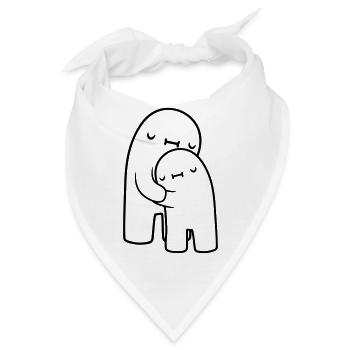 Liebevoll Umarmen Design - Bandana - Weiß - Vorne