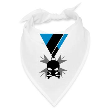 Totenkopf Schädel und Knochen Orden - Bandana - Weiß - Vorne