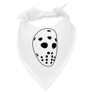 Retro Hockey Mask - Bandana - Weiß - Vorne
