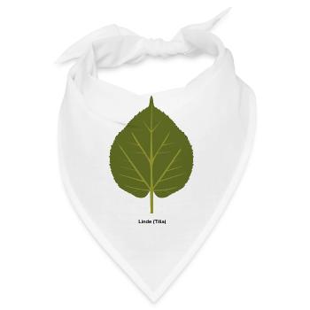 Lindenblatt - Bandana - Weiß - Vorne