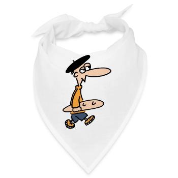 Franzose kauft Baguette - Bandana - Weiß - Vorne