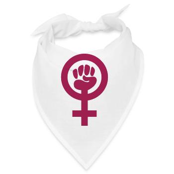 Symbol des Feminismus - Bandana - Weiß - Vorne