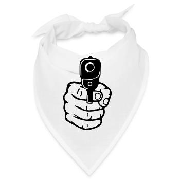 Pistole - Bandana - Weiß - Vorne