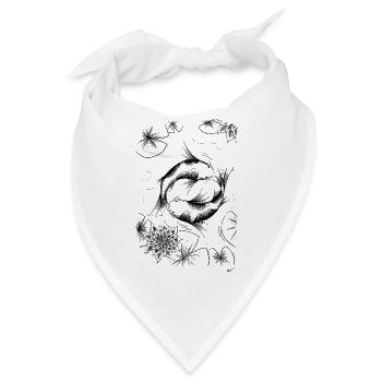 Kois im Teich - Bandana - Weiß - Vorne