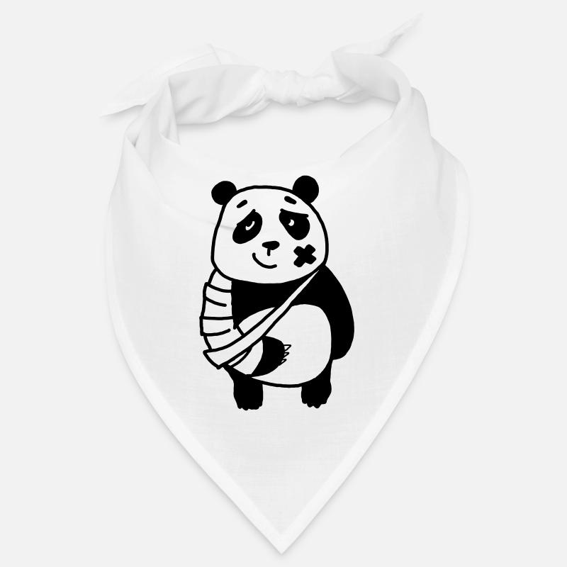 Panda gebrochener Arm Bandana