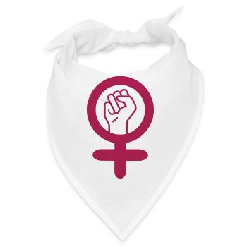 Internationaler Frauentag 8. März - Bandana - Weiß - Vorne
