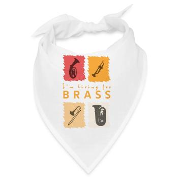 Living for Brass - Bandana - Weiß - Vorne