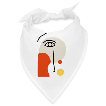 abstrak Illustration - Bandana - Weiß - Vorne