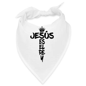 Jesus es el rey Kreuz Geschenk für Christen - Bandana - Weiß - Vorne