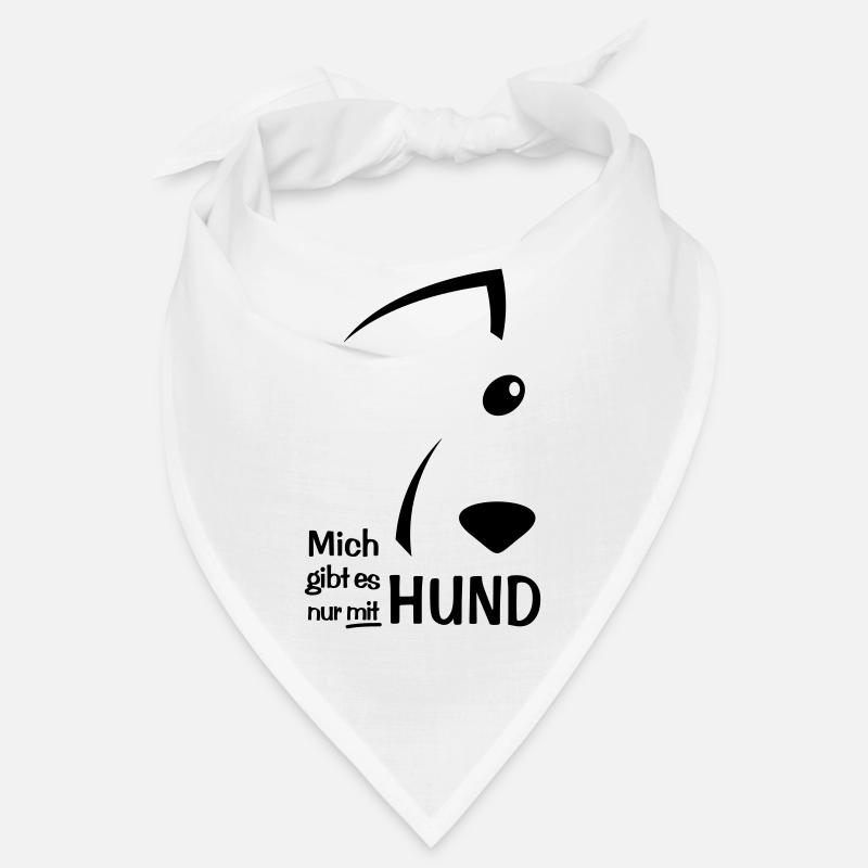 Nur mit HUND - Bandana - Weiß