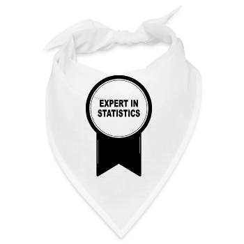 Expert in Statistics - Bandana - Weiß - Vorne