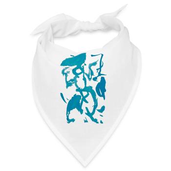 Aquarell Abstrakt - Bandana - Weiß - Vorne