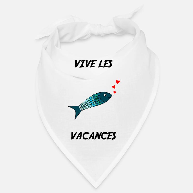 VACANCES. VIVE LES VACANCES. VACANCES - Bandana - blanc