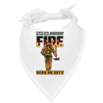 Feuerwehrmann - Bandana - Weiß - Vorne