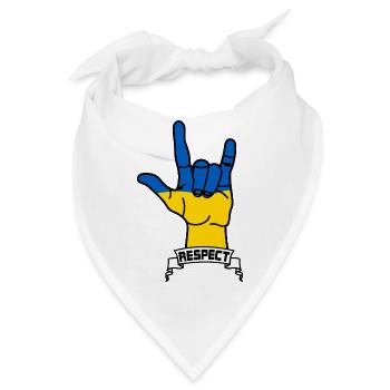 Respekt für die Ukraine - Bandana - Weiß - Vorne