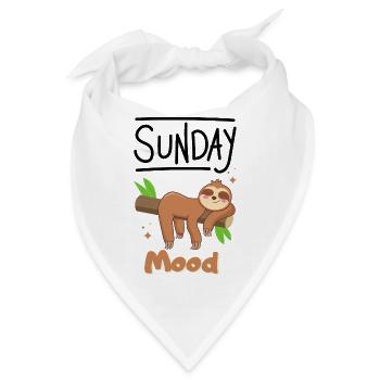 Faultier Sunday Mood - Bandana - Weiß - Vorne