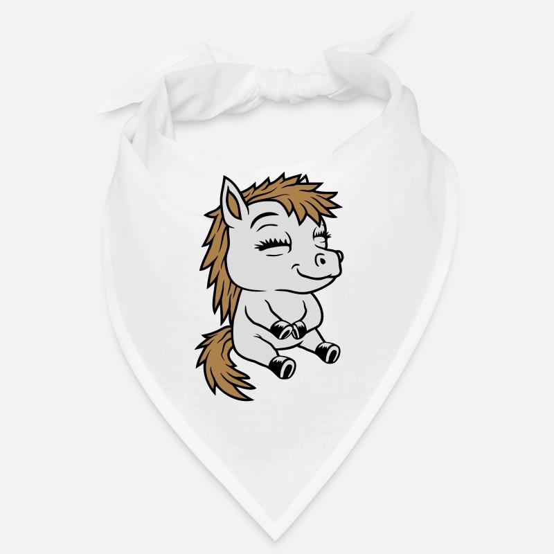 Kleines sitzendes Comic Pony Bandana