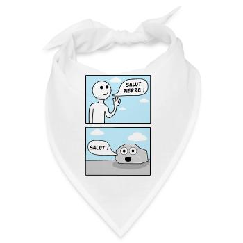 Hallo Peter! Steinwortspiel - Bandana - Weiß - Vorne