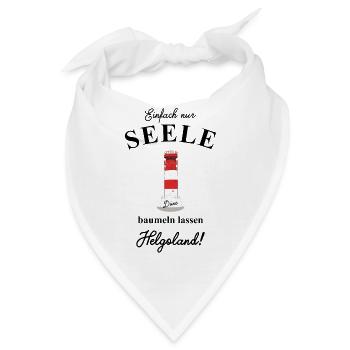 Seele baumeln lassen auf Helgoland / Düne - Bandana - Weiß - Vorne