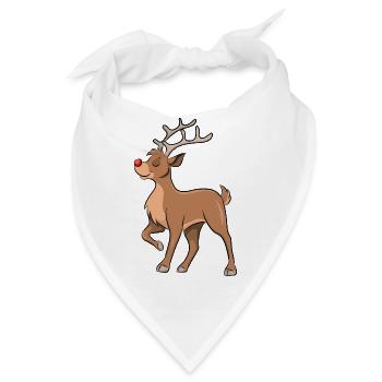 Rentier Rudolph - Bandana - Weiß - Vorne