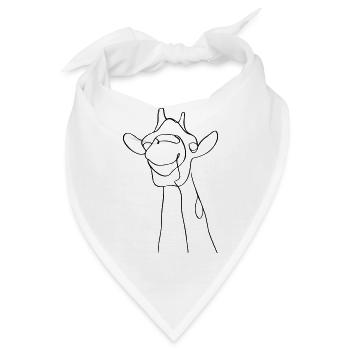 Minimalistisches Giraffendesign - Bandana - Weiß - Vorne