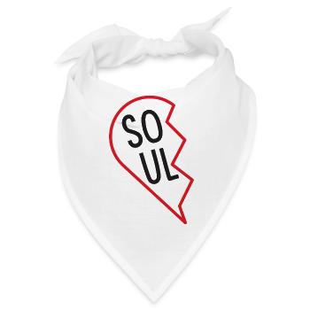 halbes Herz (1/2) - Geschenkidee - Soulmate - Bandana - Weiß - Vorne