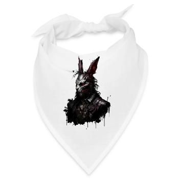 Untoter Osterhase mit Anzug - Bandana - Weiß - Vorne