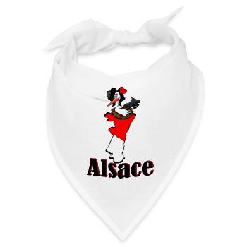 Storchenregion Elsass - Bandana - Weiß - Vorne