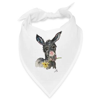 Esel "Bruno" - Bandana - Weiß - Vorne
