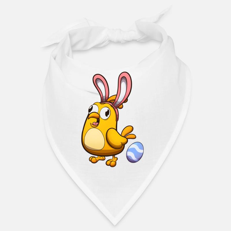 Cute Little Easter Chick With Rabbit Ears Bandana