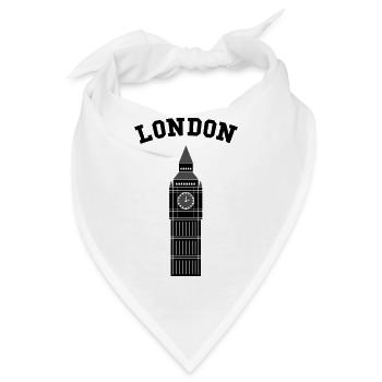 London Big Ben - Bandana - Weiß - Vorne