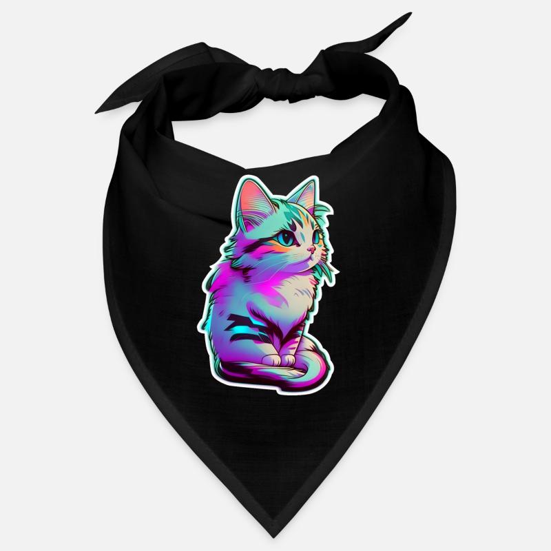 petit chaton eclairage néon - chat mignon Bandana