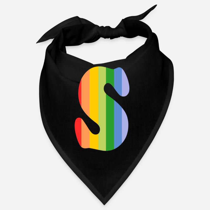 Buchstabe S Regenbogen Bandana