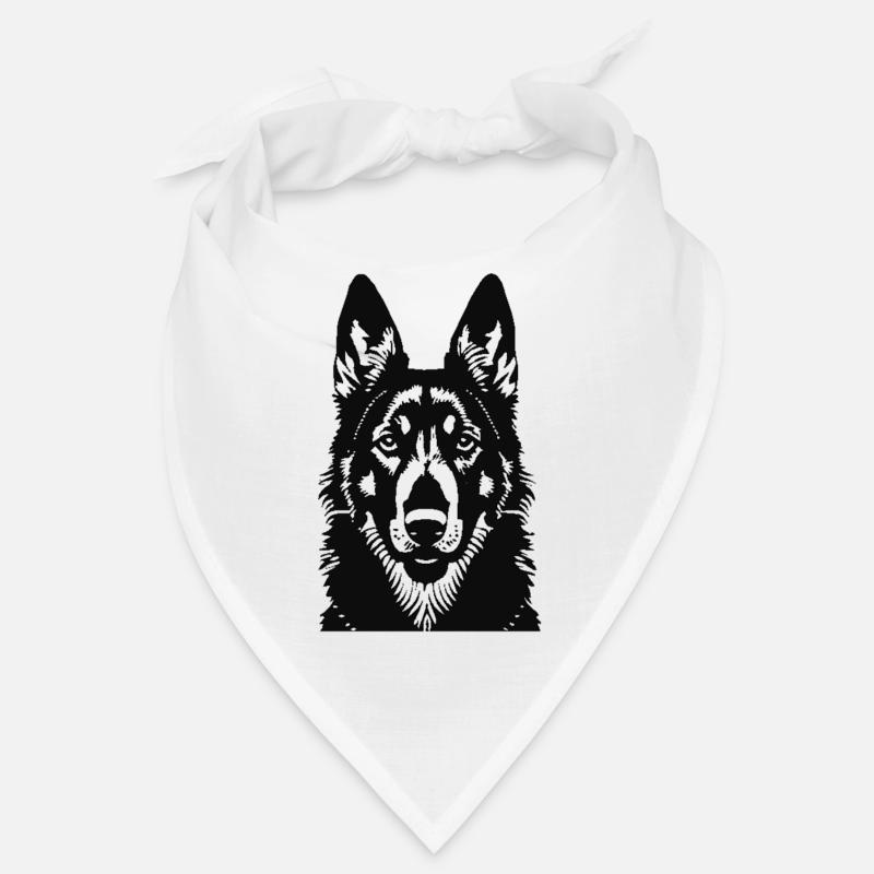 German Shepherd Head Silhouette Bandana