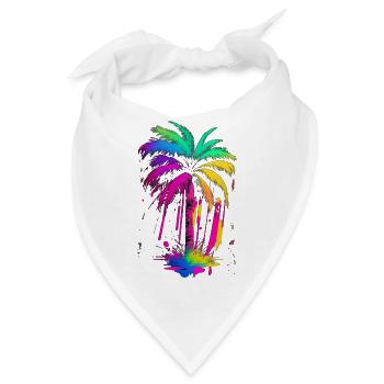 Palme - Bandana - Weiß - Vorne