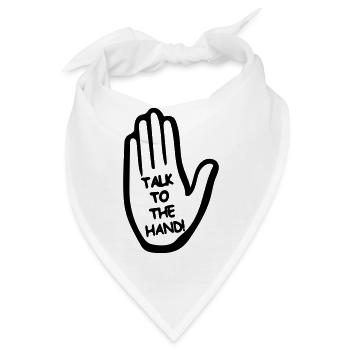 Sprich mit der Hand - Bandana - Weiß - Vorne