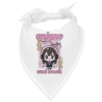 Anime And Music - Bandana - Weiß - Vorne