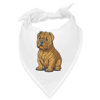 Shar-Pei - Bandana - Weiß - Vorne