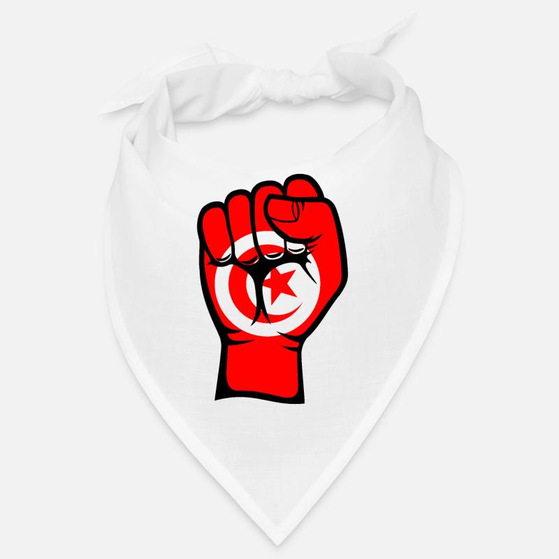 Drapeau de la Tunisie Poing Symbole de la Main Bandana