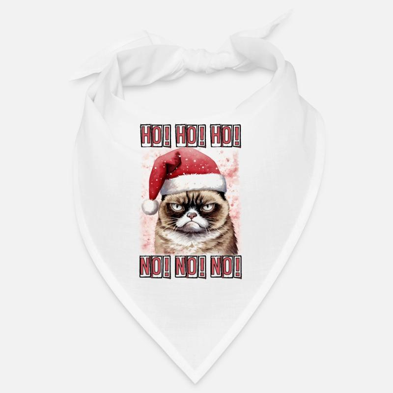 Grumpy Christmas grouch cat for Christmas Bandana