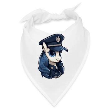 Pony Polizistin - Bandana - Weiß - Vorne