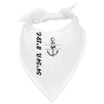 Koordinaten Motiv Sylt - Bandana - Weiß - Vorne