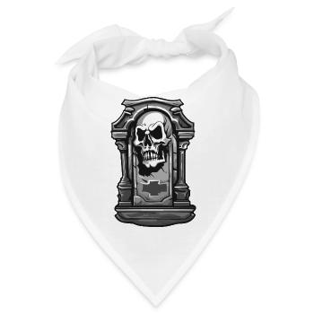 Grabstein / Erinnerung / Ruhe / Unvergessen / tot - Bandana - Weiß - Vorne