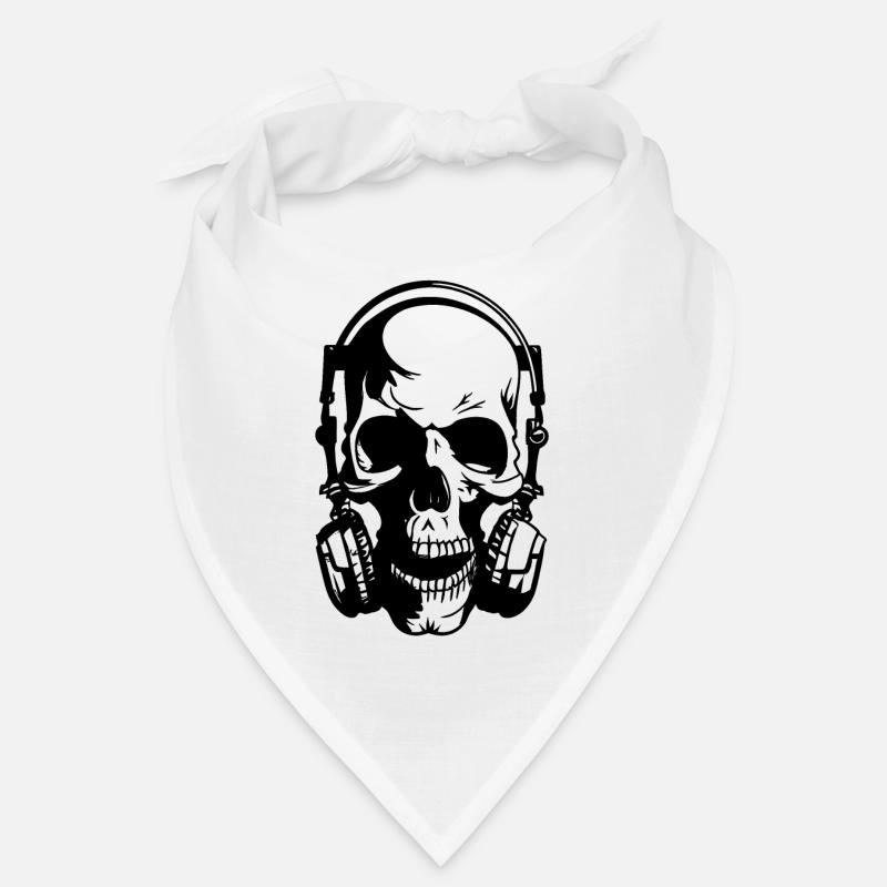 Grand crâne avec casque Bandana
